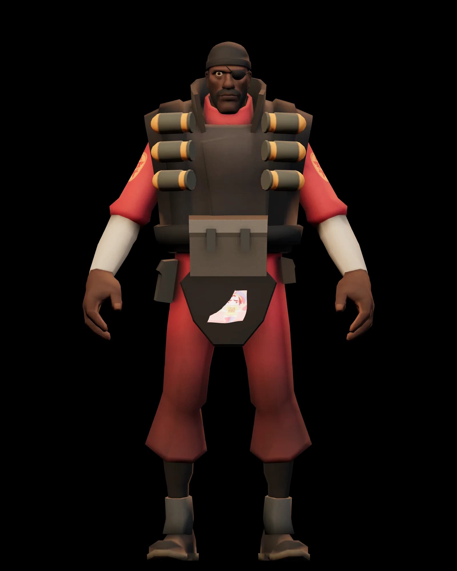 RED Demoman holding a bottle